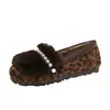 Zapatos Bean Bean para Mujer Zapatos de Algodón Talla Grande Grueso Suela Suave Zapatos Peludos Ropa de Exterior Invierno Pies Más Terciopelo Nuevo Estilo Pies No Cansados Anchos Estilo Pequeño Chanel