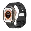 Adequado para Apple S8 Watch iWatch Esportivo Fivela Quadrada Pulseira de Silicone Sarjado Ultra42Mm Pulseira Popular