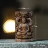 Pendente de Agarwood de Qinan Esculpido Lado Único Marca Tathagata Pingente Artesanato em Relevo Estilo Chinês Peça de Mão Wenwan Colar