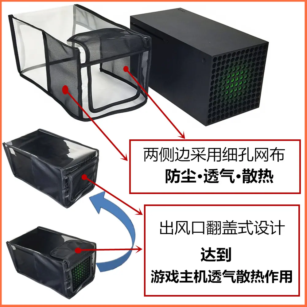 XSX 散热套 横款  透明TPU 3