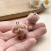 Fofo Desenho Animado Criativo Resina Flocked Cachorrinho Unicórnio Alpaca Pingente Pingente DIY Corrente de Celular Acessórios Material
