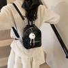 Mochila Transfronteiriça Feminina Moda Europeia e Americana Retro Pu Design de Nicho Bolsa de Ombro Bolsa Escolar para Estudantes Mochila Pequena de Viagem Retro