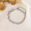 Joyería de Acero de Titanio Dongguan, Cadena de Doble Capa Estilo Hip-Hop Europeo y Americano Exagerada y Personalizada, Pulsera que No se Desvanece para Mujeres, Moderna para el Viaje Diario