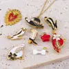 Accesorios de Joyería DIY Sombrero Tacones Altos Corazón Lazo Hueso Pequeño Acero Inoxidable 304 Colgante Esmaltado
