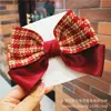 Accesorios para el cabello de otoño e invierno para niños, estilo Chanel con lazo, nuevos pasadores, tela de cuadros dulce, accesorios para el cabello al por mayor