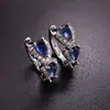 Los Pendientes de Circonita Azul Klein Nuevos Más Vendidos del Mundo, Pendientes Elegantes Europeos y Americanos para Dama E2306