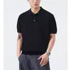 Camisa Polo de Punto Manga Corta para Hombre con Cuello Antirrayas, Camiseta de Negocios Estilo Old Money, Venta al por Mayor de Fábrica Transfronteriza de Verano