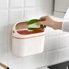 Mini cubo de basura plegable de escritorio para el hogar, sin costuras, para montar en la pared, para cocina y baño, caja de almacenamiento de plástico