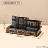 Porta-canetas Criativo Americano em Resina em Formato de Livro Grande Capacidade para Mesa de Escritório Sala de Estar Mesa de Casa Caixa Organizadora Multifuncional Enfeites