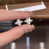 Brincos Estrela Estéreo Prateados Dupla Face Galvanoplastia de Ouro Real Novos Brincos 2025 Brincos Simples de Alto Padrão Personalizados