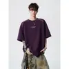 Verano 2026 Nuevo Estilo Juvenil Peso Pesado 260g Diseño de Bordado en el Hombro Camiseta Holgada de Manga Corta Estilo Coreano Tendencia para Hombre