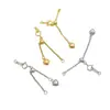 Accesorios DIY Cadena de Cola en Forma de Corazón con Broche Chapado en Oro Plata de Ley S925 Cadena de Extensión Deslizante para Collar de Perlas Pulsera