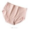 Calcinhas Femininas Criativas de Cor Sólida Novo Estilo Personalizadas em Bege e Azul, Roupa Íntima Feminina de Algodão Respirável de Cintura Alta