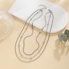 Collar de Acero Inoxidable Trenzado Plano de Serpiente y Perlas Redondas de Tres Capas Simple Ajustable, Nueva Moda Transfronteriza Europea y Americana Estilo Ins, Joyería para Mujer