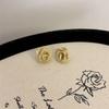 Pendientes de malla con forma de rosa para mujer, estilo coreano, exquisitos y combinables.