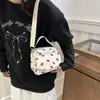 Bolsa Pequeña Estilo Japonés para Mujer 2025 Nueva Moda de Verano Versátil Bolso Cruzado Suave Lindo Fresa Hombro Bolso Cuadrado Pequeño