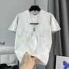 Camiseta de Verano con Cuello Redondo, Estampado de Letras Tie-Dye y Manga Corta para Hombre, Joven, Moda Estampada, Camiseta Fina de Media Manga