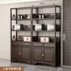 Gabinete multi-tesoro de madera maciza, partición de estilo chino, estante de exhibición de té antiguo de estilo chino nuevo, gabinete de entrada estilo Zen para sala de estar