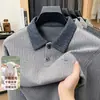 Suéter de gola alta masculino de alta qualidade com mistura de lã para primavera e outono, malha casual para negócios para homens, suéter de pai atacado