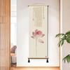 Presente de Ano Novo Novo Estilo Chinês Rolo de Madeira Maciça Pintura Decorativa Sutra do Coração Zen Entrada Pintura de Parede de Lótus Sala de Chá Pintura Pendurada em Tecido