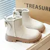 Botas Infantis 2026 Outono/Inverno Novo Estilo Solado Macio Para Meninas Crianças Novas Botas Martin Estilosas Com Veludo Botas Curtas Princesa