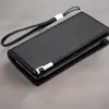 Carteira Masculina Bolsa de Mão Nova de Alto Padrão Masculina Longa Grande Capacidade Porta Cartões de Celular Estilo Zíper Alça de Mão