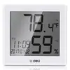 Termómetro Deli 8813 para Uso Doméstico, Medidor de Temperatura y Humedad para Interiores, de Mesa y de Pared, Temperatura y Humedad Interiores de Alta Precisión para Oficina