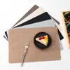 Manteles Individuales de Cuero con Patrón de Hilo Dorado y Logo Personalizado, Resistentes al Calor y a Altas Temperaturas, Impermeables y a Prueba de Aceite, Posavasos y Posaplatos Navideños