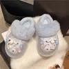 Pantuflas cálidas, forradas de felpa, estilo caricatura, nuevas para otoño/invierno, antideslizantes, de suela gruesa, que aumentan la altura, para mujer, perfectas para usar en exteriores