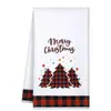 Paños de Cocina de Microfibra Transfronterizos con Etiquetas de Caja para Almacenamiento, Paños de Cocina con Estampado Navideño, Una Pieza