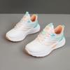 Q1003 Zapatos Blancos Transpirables Nuevos Primavera y Verano 2025 Suela Delgada Aumentados Casual Tejido Resistente al Desgaste Zapatos de Tablero Modernos