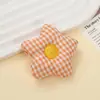 Flor de tejido de malla clásica DIY accesorios para el cabello tocado flor de cinco pétalos relleno de algodón tridimensional flor auxiliar broche decorativo hecho a mano