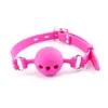 Qianbaiqu Sm Bola Oral Tapón Bucal Sexy con Agujeros Grande, Mediano y Pequeño Tapón Bucal de Silicona Completa y Grilletes Juguete Sexual para Adultos