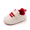Zapatos para bebé niño estilo deportivo casual, color liso, superficie de PU, para gatear y caminar, niña, suela suave, zapatos frontales para caminar BNB3102