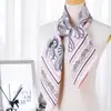 Estilo K Lenço Quadrado 90 Elegante Seda de Imitação Sarja Feminina Decorativo Lenço de Seda Feminino Toque de Seda DIY Lenço Fino de Seda