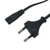 Cable de Alimentación de Dos Pines Estándar Europeo de 0.5 Metros Cuadrados con Dos Clavijas Redondas Adaptador de Enchufe de Alimentación 1.5M250V
