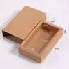 Caja de Regalo Estilo Cajón con Patrón Exquisito, Caja de Papel Kraft para Regalos Navideños, Etiquetas de Cera para Velas Aromáticas DIY, Caja para Pasteles de Luna