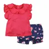 Comercio Exterior Ropa Infantil Verano Nuevo Transfronterizo Al por Mayor Hombres y Mujeres Bebé Manga Corta Pantalones Cortos Camiseta Conjunto de Dos Piezas