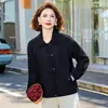 Moda Casual Transfronteriza 2026 Otoño/Invierno Nueva Moda Casual Tallas Grandes Holgada Adelgazante Ajuste Delgado Chaqueta Versátil para Madres