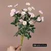 Ramo de Rosas Artificiales de Alta Calidad con 5 Ramas, Flores de Rosa Pequeñas para Decoración del Hogar, Accesorios de Fotografía y Arreglos de Boda