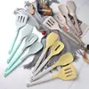 Nuevo Set de Espátulas de Silicona y Espumadera, Espátula Antiadherente para Cocina, Resistente a Altas Temperaturas, Raspador para Hornear, Utensilio de Cocina