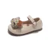 Zapatos Mary Jane de Cuero para Niñas para Primavera y Otoño, Zapatos de Princesa para Bebé con Suela Suave, Lazo de Dibujos Animados y Cierre de Velcro, Zapatos Individuales para Niñas
