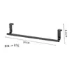 Puerta de gabinete multiusos para cocina y baño, toallero de acero inoxidable, toallero sin perforaciones, almacenamiento, toallero engrosado de una sola barra