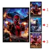 League of Legends Animación 3D Póster Estéreo Pintura con Gradiente de Rejilla Spider-man Iron Man Póster de Animación Rejilla de Ojo Desnudo