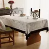 Mantel estilo francés, lavable, impermeable, a prueba de aceite, resistente al calor, tacto de lujo y alta gama, adecuado para uso doméstico, mantel rectangular para mesa de centro