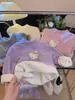 Ropa térmica de lana y seda de una sola pieza, Suéter pullover grueso con forro polar de invierno, Ropa interior cálida para niños, Cuello redondo