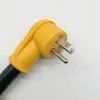 Cable de alimentación de alta potencia con codo de tres conductores estándar americano transfronterizo, cable de PVC y caucho, calibre americano 15A