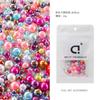 Perlas de ABS de Alto Brillo Coloridas Galvanizadas de Media Ronda Mezcladas con Pedrería de Resina 3-10 mm Perlas de ABS de Venta Caliente en Amazon Joyería DIY