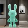 Adorno Grande de Pie de Conejo de Cuero Sintético Popular de Moda para Sala de Estar Sofá Decoración de Mueble de TV Transmisión en Vivo