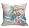 Funda de almohada de playa colorida, hermosa y romántica, de Amazon transfronterizo, funda de almohada periférica con diseño de vida marina